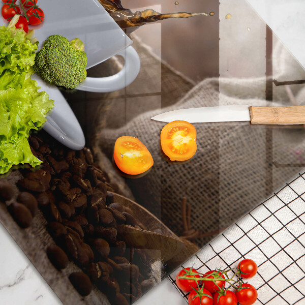 Copri piano cottura Tazza e chicchi di caffè