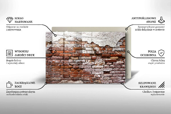 Copri piano cottura Vecchio muro di mattoni e cemento