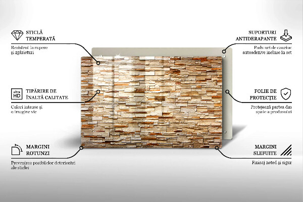 Copri piano cottura Texture di pietre decorative