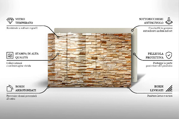 Copri piano cottura Texture di pietre decorative