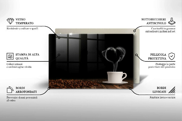 Copri piano cottura Cuore della tazza di caffè