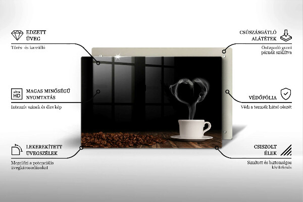 Copri piano cottura Cuore della tazza di caffè
