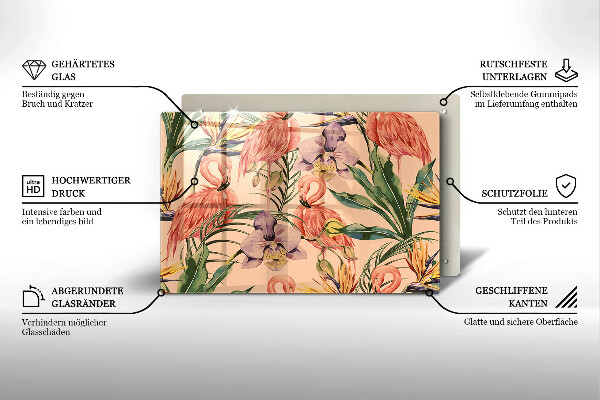 Protezione piano induzione Illustrazione dei fenicotteri
