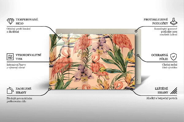 Protezione piano induzione Illustrazione dei fenicotteri
