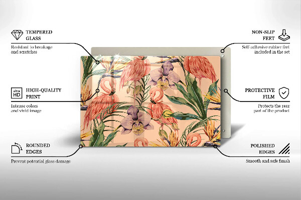 Protezione piano induzione Illustrazione dei fenicotteri
