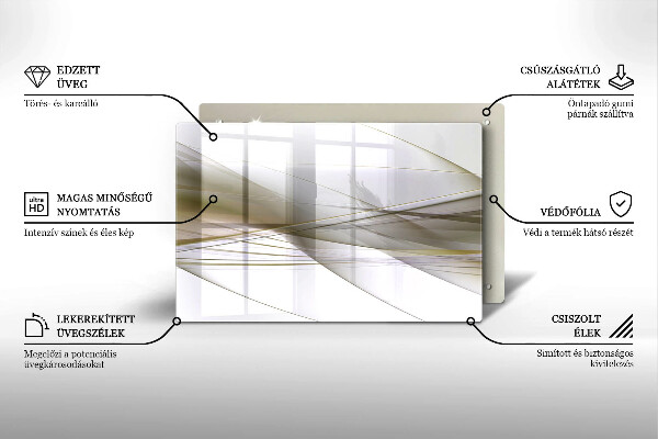 Copri piano cottura Disegno di linee astratte