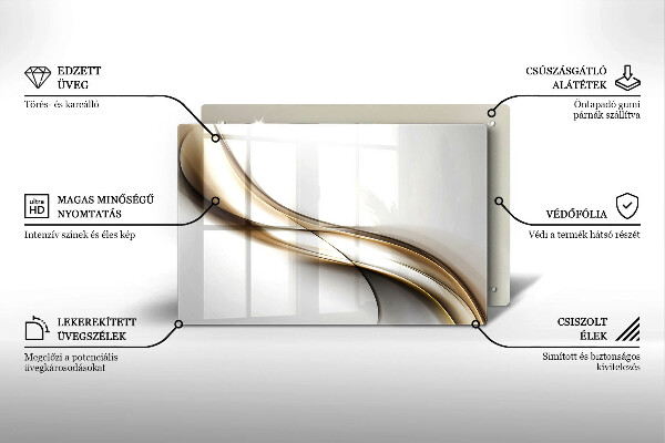 Copri piano cottura Astrazione di linee morbide