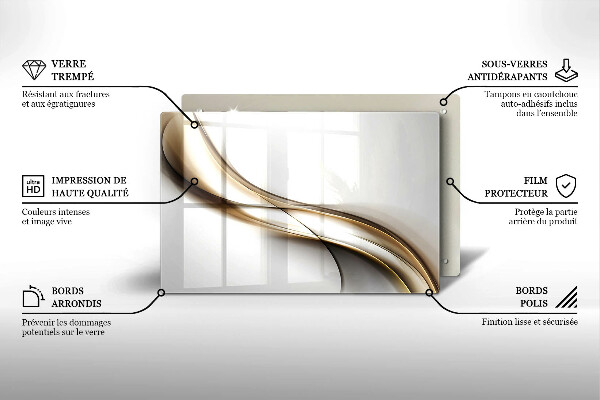 Copri piano cottura Astrazione di linee morbide