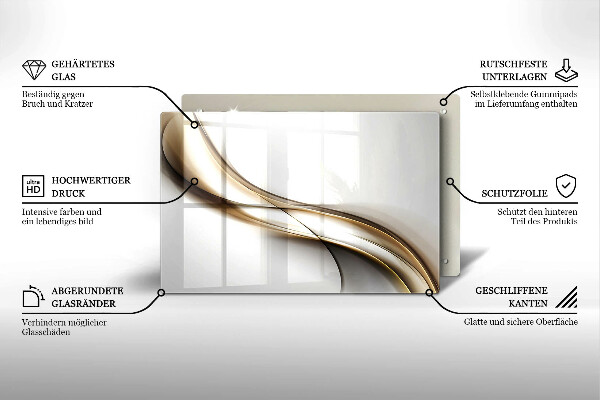 Copri piano cottura Astrazione di linee morbide