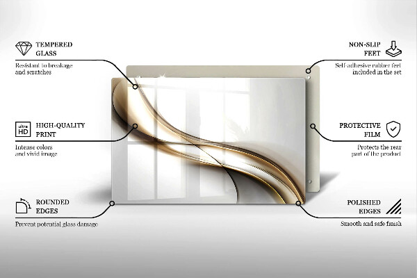Copri piano cottura Astrazione di linee morbide