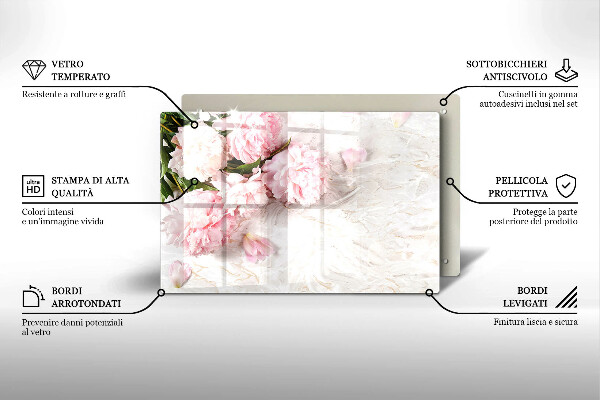 Copri piano cottura Delicati fiori di rose