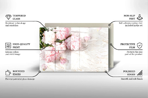 Copri piano cottura Delicati fiori di rose