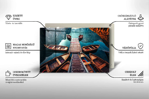 Copri piano cottura Barche sul lago