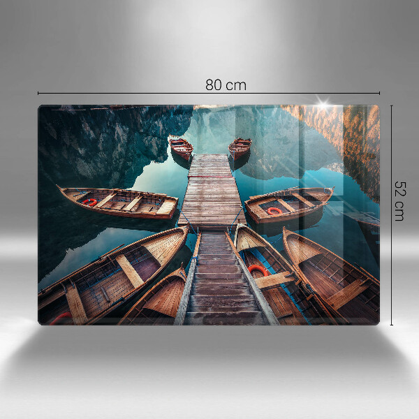 Copri piano cottura Barche sul lago