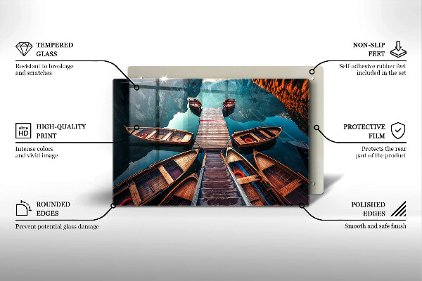 Copri piano cottura Barche sul lago