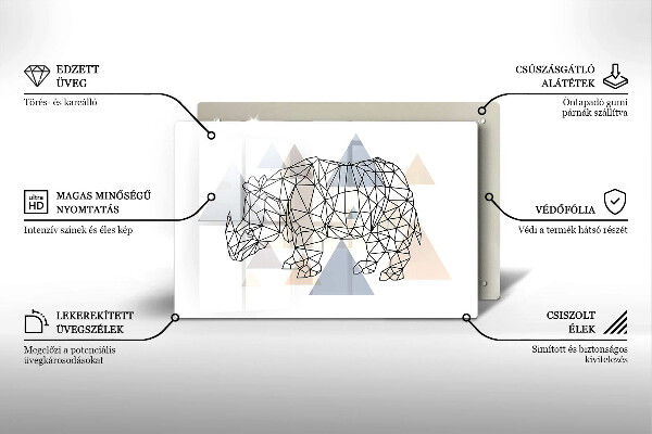 Copri piano cottura Rinoceronte di linea artistica