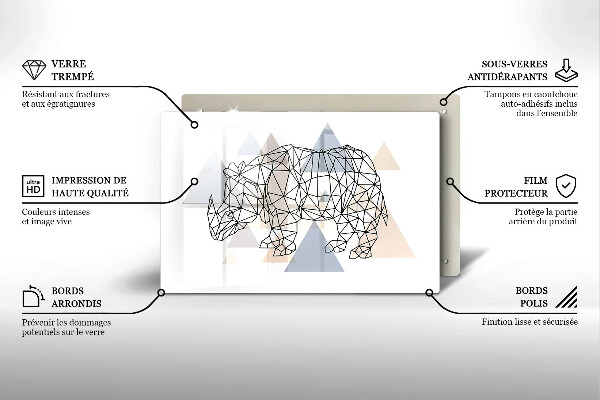 Copri piano cottura Rinoceronte di linea artistica