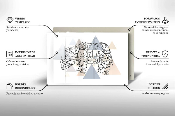 Copri piano cottura Rinoceronte di linea artistica