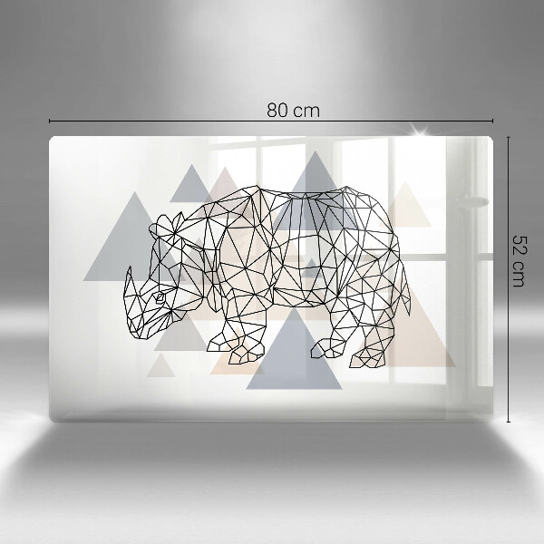 Copri piano cottura Rinoceronte di linea artistica