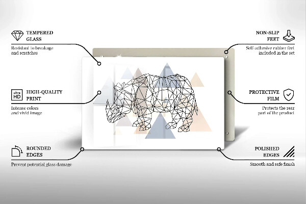Copri piano cottura Rinoceronte di linea artistica
