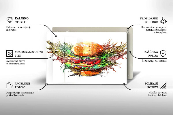 Copri piano cottura Disegno dell'hamburger