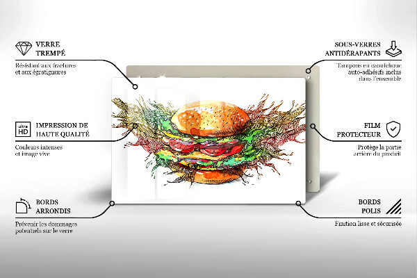 Copri piano cottura Disegno dell'hamburger