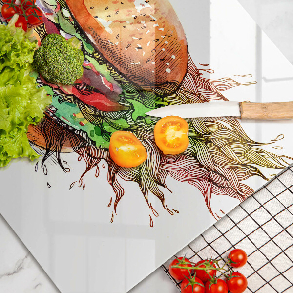 Copri piano cottura Disegno dell'hamburger