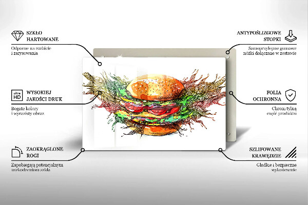 Copri piano cottura Disegno dell'hamburger