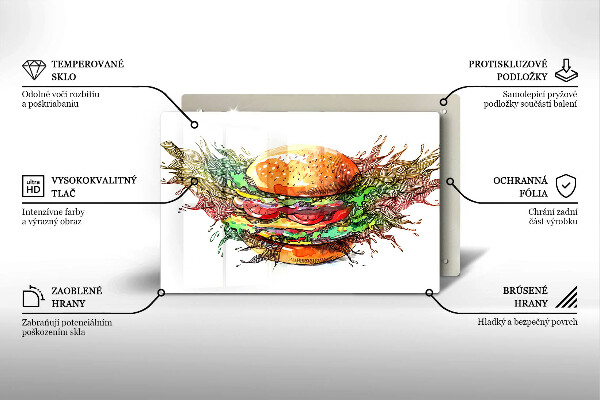 Copri piano cottura Disegno dell'hamburger