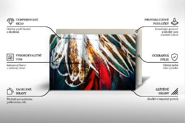 Copri piano cottura Piume di uccelli boho