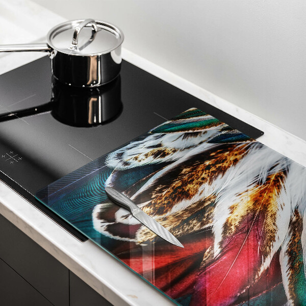 Copri piano cottura Piume di uccelli boho