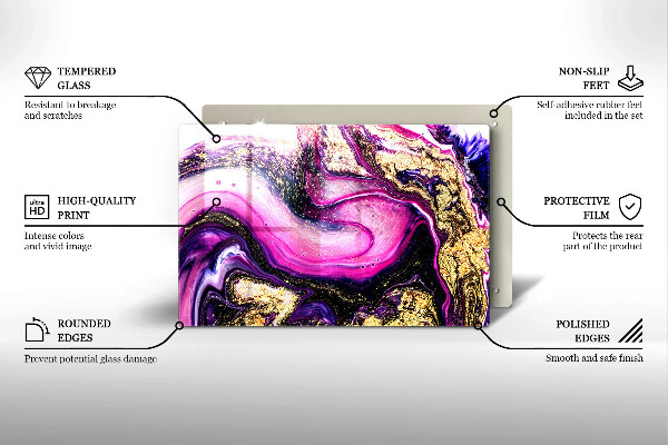 Protezione piano induzione Oro di disegno astratto