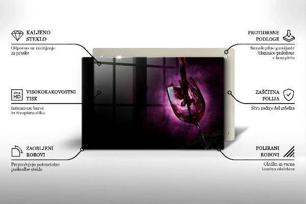 Copri piano cottura Un bicchiere di vino