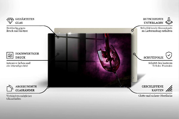 Copri piano cottura Un bicchiere di vino