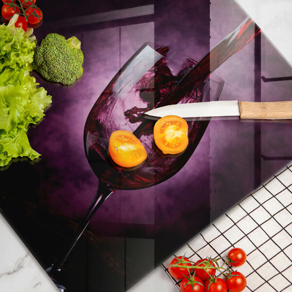 Copri piano cottura Un bicchiere di vino