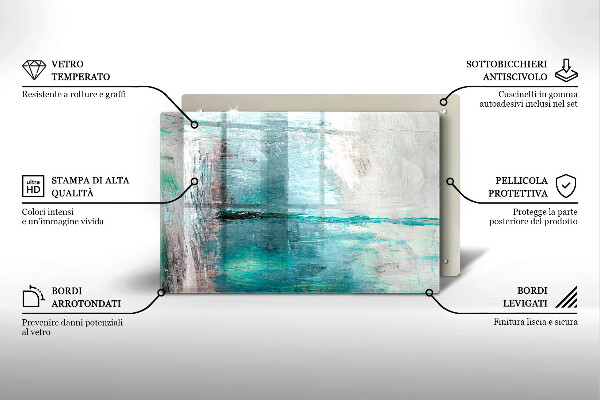 Copri piano cottura Dipinga lo sfondo di astrazione