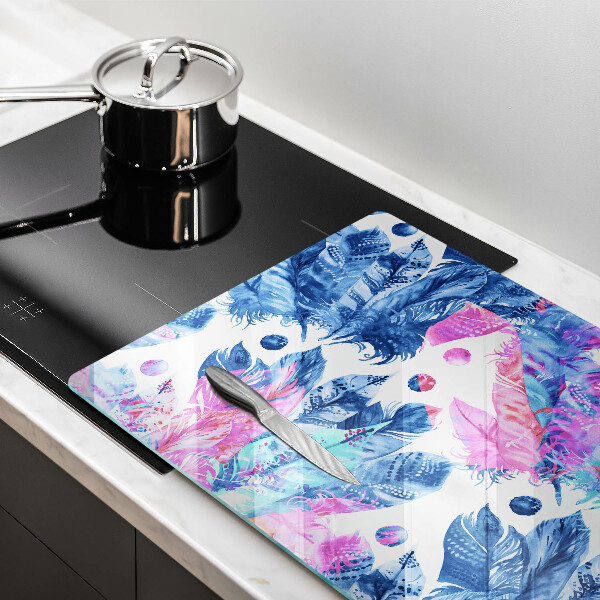 Protezione piano induzione Illustrazione di piume boho