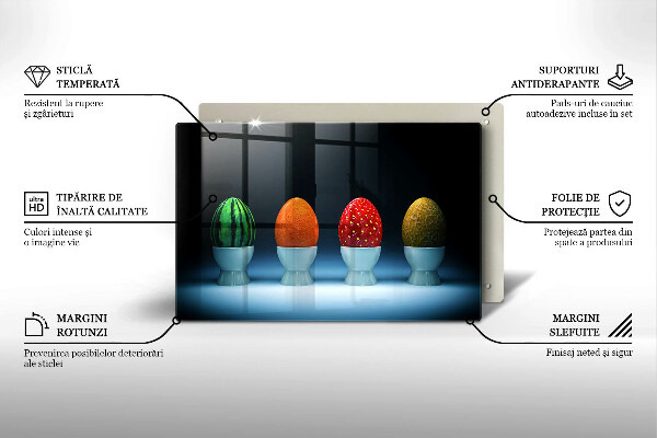 Copri piano cottura Uova di frutta astratte