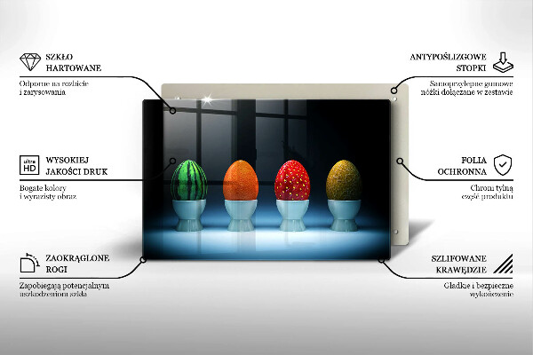 Copri piano cottura Uova di frutta astratte