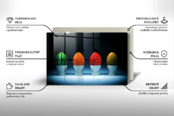 Copri piano cottura Uova di frutta astratte