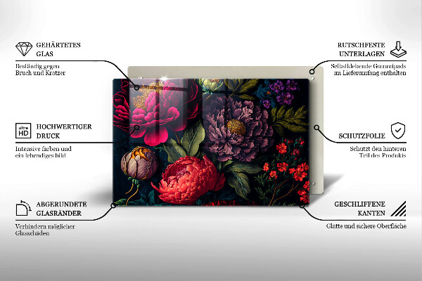 Copri piano cottura Bellissimi fiori