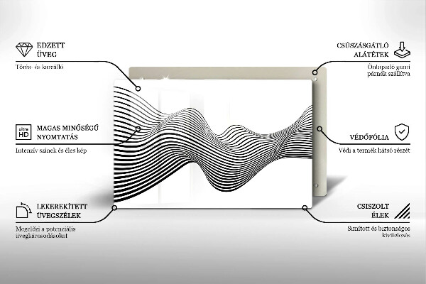 Copri piano cottura Astrazione lineare
