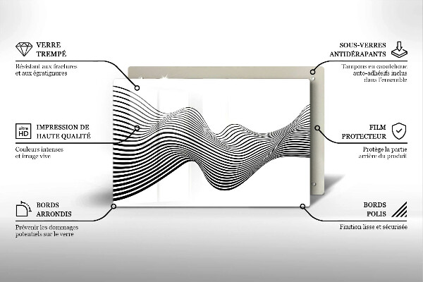Copri piano cottura Astrazione lineare
