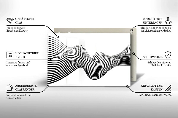 Copri piano cottura Astrazione lineare