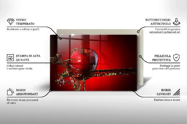 Copri piano cottura Frutta di mela in acqua