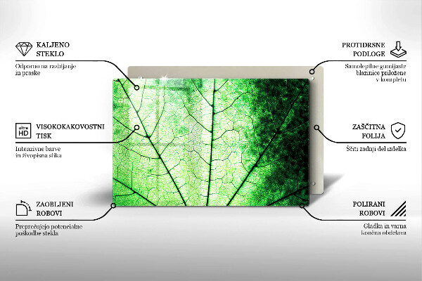 Copri piano cottura Foglia venata decorativa