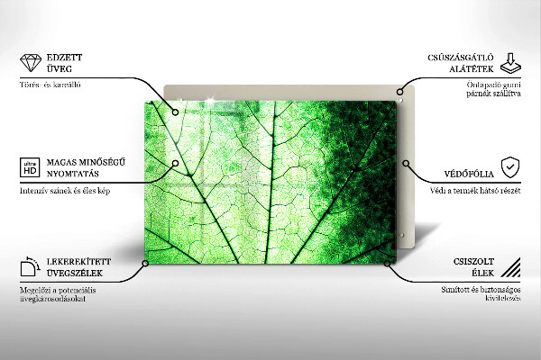 Copri piano cottura Foglia venata decorativa