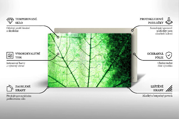 Copri piano cottura Foglia venata decorativa