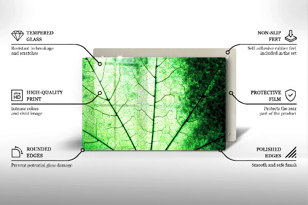 Copri piano cottura Foglia venata decorativa