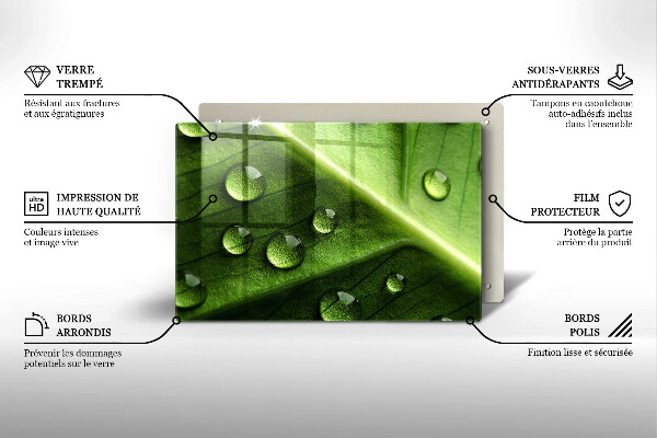 Copri piano cottura Rugiada e foglia della natura